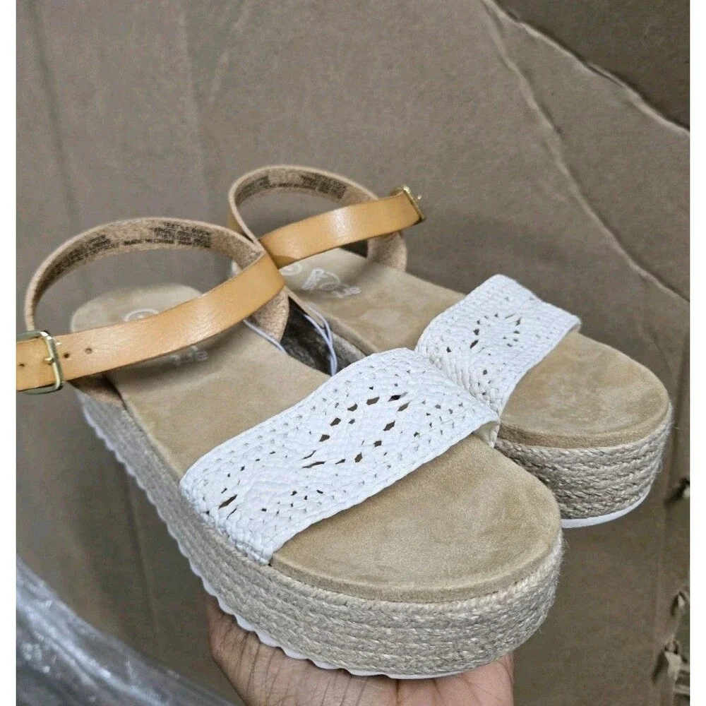 Art Class Lindsey Girl's Espadrille Platform Open Toe Wedge Sandals New Size 2